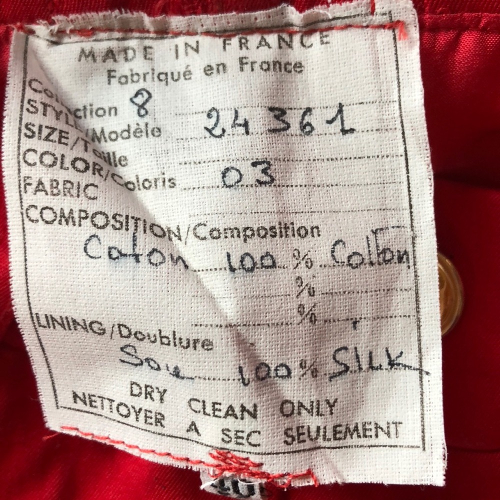 Chanel 100% Cotton Slacks & 100% Silk Lining - Picture 6 of 8